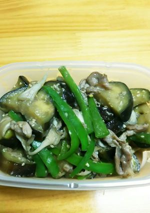 お弁当に♪豚肉とナスとピーマンの味噌炒め-レシピのメイン写真