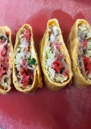 お好み焼き風卵巻き！-レシピのメイン写真