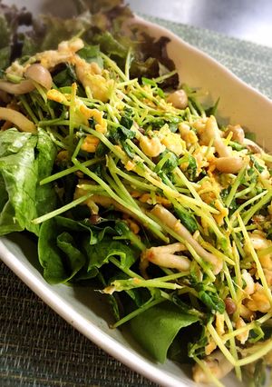 豆苗と卵ときのこの炒め物-レシピのメイン写真