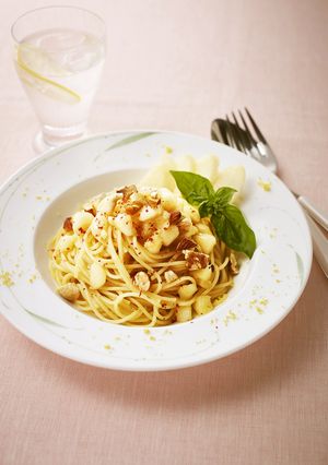 さっぱりあまーい甘蜜桃パスタ-レシピのメイン写真