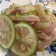 湯引き鯛の塩柚子皮おろしカルパッチョ
