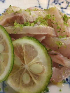 湯引き鯛の塩柚子皮おろしカルパッチョ-レシピのメイン写真