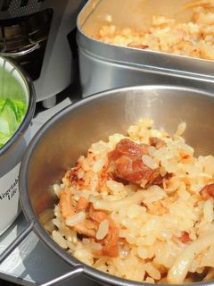 簡単! 焼き鳥缶とホタテ缶の炊き込みご飯-レシピのメイン写真