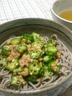 おくらと納豆のねばねばそば-レシピのメイン写真