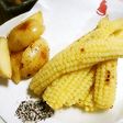 ヤングコーンの素揚げ~変わり塩で
