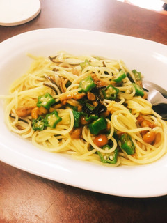 なめことオクラのネバネバパスタ-レシピのメイン写真