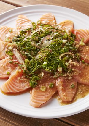 サーモンの香味野菜ごま風味カルパッチョ-レシピのメイン写真