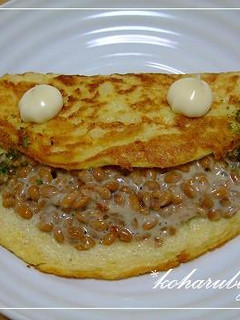 **ふわっふわ山芋納豆オムレツ**-レシピのメイン写真