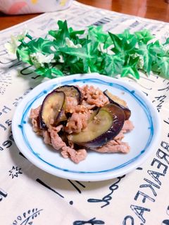 夏にさっぱり♡茄子と豚コマのポン酢炒め-レシピのメイン写真