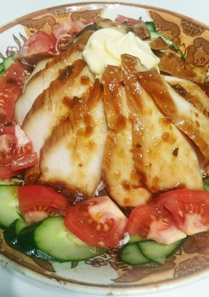 サラダチキン♪で豪華なサラダ(´ω｀)-レシピのメイン写真