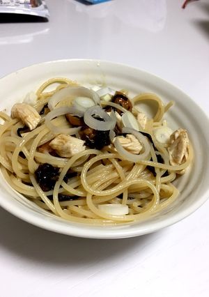 梅ささみパスタ(覚書き)-レシピのメイン写真