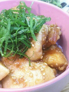 柔らか~い鶏胸肉の梅ダレ丼-レシピのメイン写真