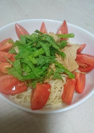 トマトたっぷり！冷麺美味！-レシピのメイン写真