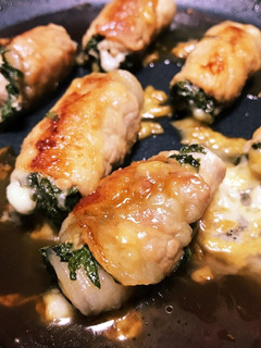 チーズ・大葉・しいたけの豚肉まき-レシピのメイン写真
