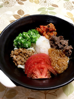 暑い日に冷んやりとスタミナぶっかけうどん-レシピのメイン写真