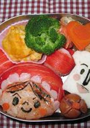 赤ちゃんまん&しょくぱんまん　キャラ弁-レシピのメイン写真