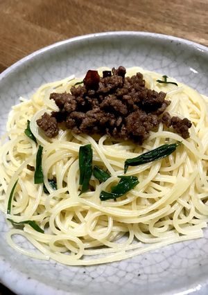 わが家の定番ピリ辛肉味噌で☆美味パスタ〜-レシピのメイン写真