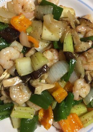 海老と野菜のあっさり炒め-レシピのメイン写真