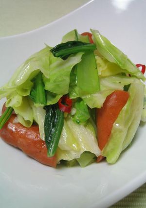 キャベツのペペロンチーノ-レシピのメイン写真