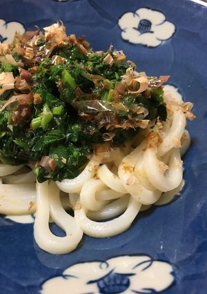 簡単☆冷うどんにモロヘイヤ！-レシピのメイン写真
