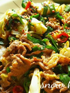 ニラキャベツの牛肉みそ炒め-レシピのメイン写真