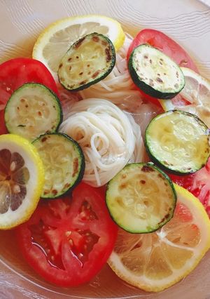 レモン好き☆まんまる夏野菜のアレンジ素麺-レシピのメイン写真
