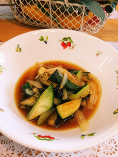 夏野菜❤ 揚げびたし❤ナスとズッキーニ-レシピのメイン写真