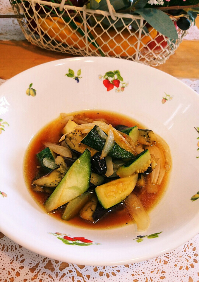 夏野菜❤ 揚げびたし❤ナスとズッキーニ-レシピのメイン写真