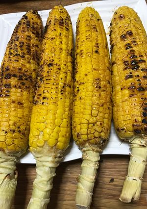 簡単魚焼きグリルで屋台風焼きとうもろこし-レシピのメイン写真