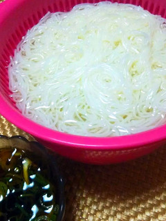 【龍愛】レンジで素麺を茹でる方法-レシピのメイン写真