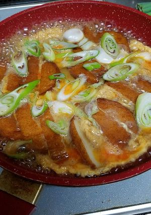 パパ特製☆カツ煮風さつま揚げの卵とじ❤-レシピのメイン写真