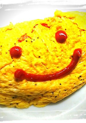 美容☆野菜ジュースリゾットのオムライス♪-レシピのメイン写真