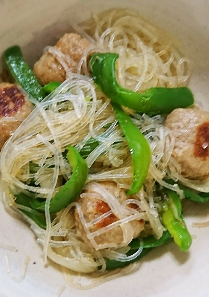 旨っ♡鶏団子と春雨の炒め-レシピのメイン写真
