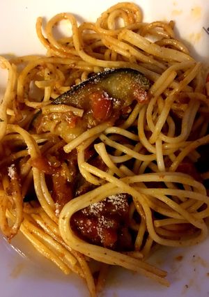 市販のソースに一手間でナスのボロネーゼ風-レシピのメイン写真