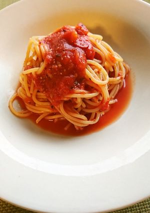 簡単トマト冷製パスタ★辛め-レシピのメイン写真