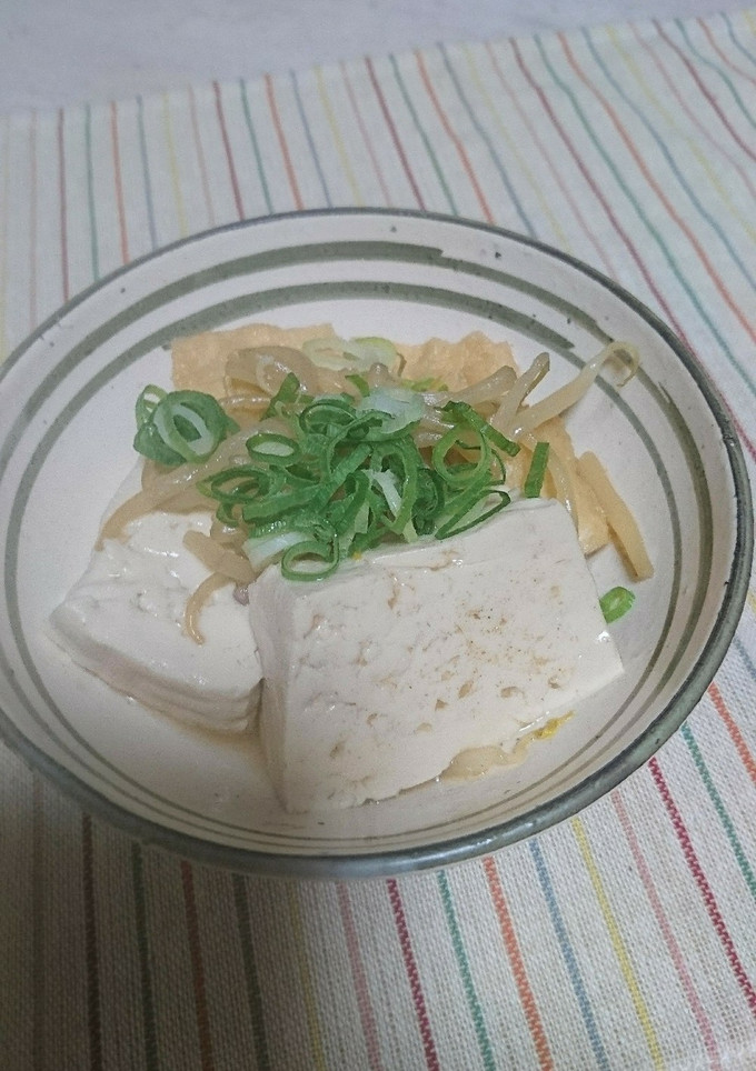 豆腐と京揚げともやしの煮物-レシピのメイン写真