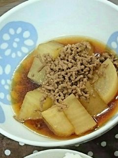 ダイコンとひき肉の煮物-レシピのメイン写真