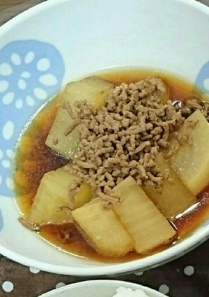 ダイコンとひき肉の煮物-レシピのメイン写真