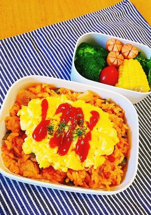 男子高校生♪お弁当日記～オムライス-レシピのメイン写真
