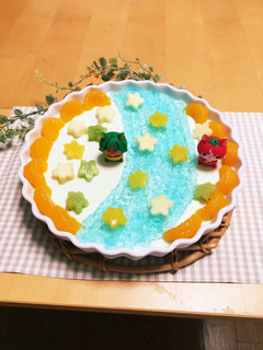 簡単デザート!七夕天の川ゼリーケーキ-レシピのメイン写真