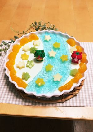 簡単デザート!七夕天の川ゼリーケーキ-レシピのメイン写真