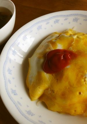 ノンオイル♪オムライス風とタマゴスープ風-レシピのメイン写真