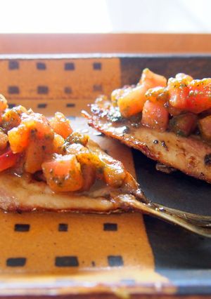 鰯ソテー・トマトバジルソース（介護食）-レシピのメイン写真