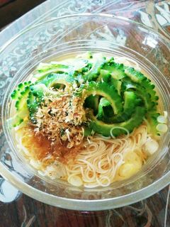 さわやか☆夏のゴーヤおかか素麺-レシピのメイン写真