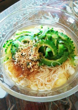 さわやか☆夏のゴーヤおかか素麺-レシピのメイン写真