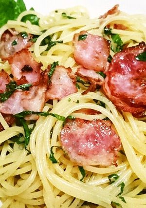 大葉が主役のベーコンパスタ♪-レシピのメイン写真
