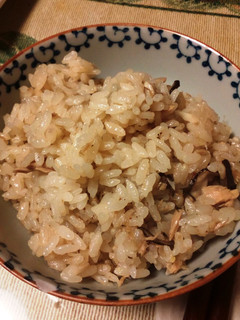 白だしで!椎茸とツナの炊き込みご飯-レシピのメイン写真