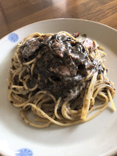 海苔の佃煮の豆乳クリームパスタ-レシピのメイン写真