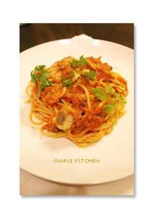 ツナとトマトのパスタ♪ブッタネスカ風♪-レシピのメイン写真