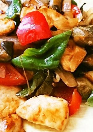 鶏胸肉となすとピーマンのケチャみそ炒め-レシピのメイン写真